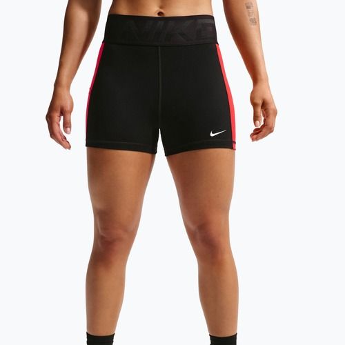 Damen Trainingsshorts Nike Pro Sculpt Dri-Fit High-Waisted Biker 5" black/light crimson/white