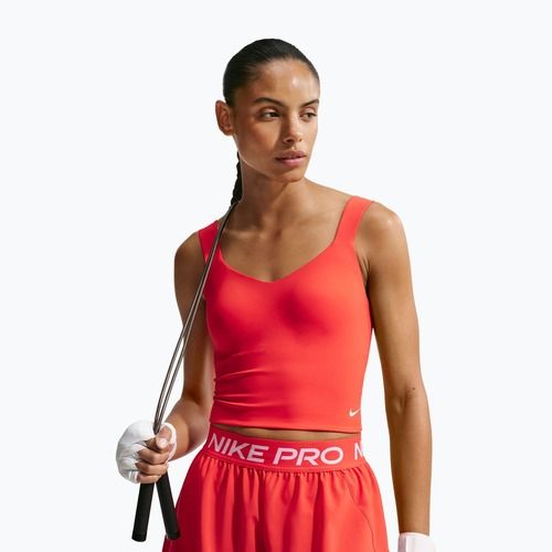 Damen-Trainingsshirt Nike Pro Sculpt Medium Support Padded Tank light crimson/white