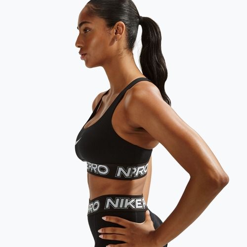 Sport-BH Nike Pro Light Support Non Padded black/white/metallic silver