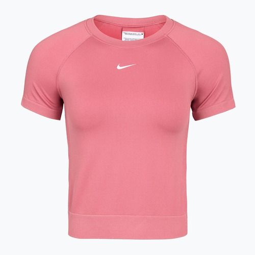 Damen-Trainingsshirt Nike Pro Seamless Dri-Fit peony/white