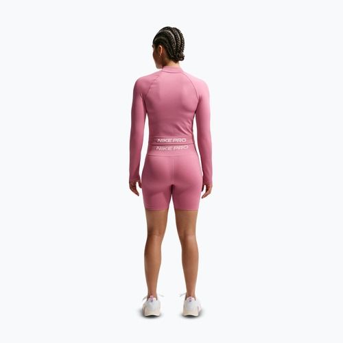 Damen Trainingsshorts Nike Pro Seamless High Waisted Biker 5" peony/white