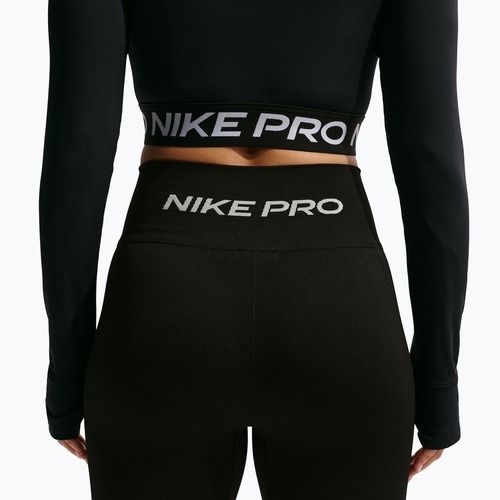 Damen Trainingsshorts Nike Pro Seamless High Waisted Biker 5" black/white