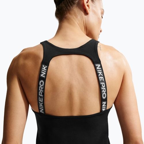 Damen-Trainingsshirt Nike Pro Dri-Fit TT black/white/metallic silver