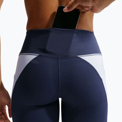 Damen-Shorts Nike One High Waisted Biker 5" midnight navy/hydrogen blue/white