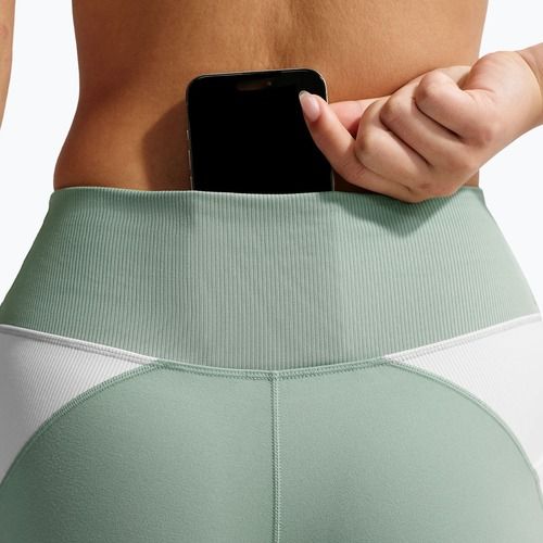 Damen-Shorts Nike One High Waisted Biker 5" steam/white/white