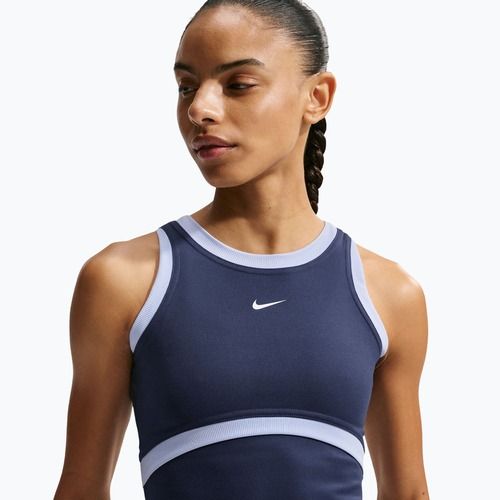 Damen-Trainingsshirt Nike One Dri-Fit midnight navy/hydrogen blue/white