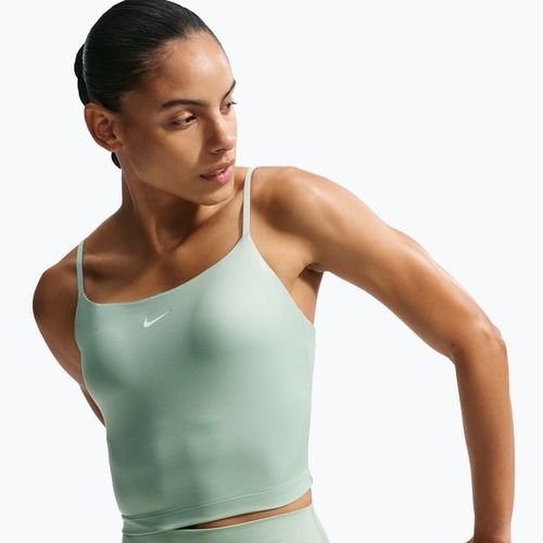 Damen Trainingsshirt Nike One Medium Support steam/weiß