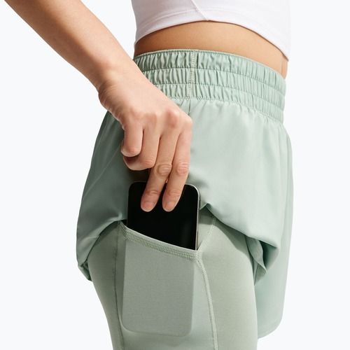 Damen-Shorts Nike One Dri-Fit High-Waisted 3" 2In1 steam/white