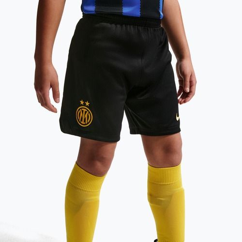 Kinder-Fußballshorts Nike Inter Milan Dri-Fit Stadium Home black/university gold