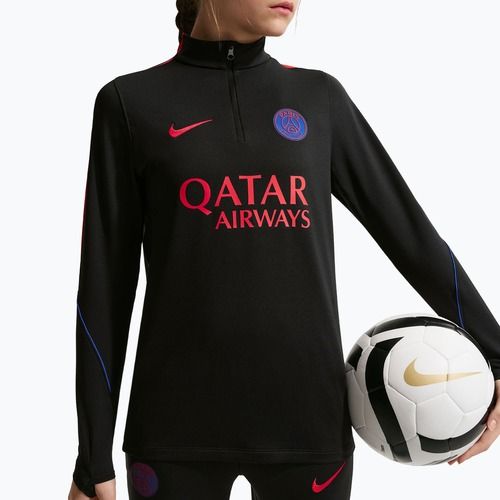Kinder Fußballtrikot Nike Paris Saint-Germain Strike Dri-Fit Soccer Knit Drill Top black/global red/global red