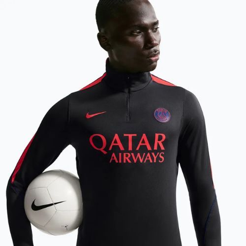 Herren-Fußballtrikot Nike Paris Saint-Germain Strike Dri-Fit Soccer Knit Drill Top black/global red/global red