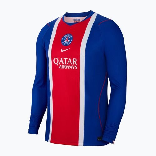 Herren Fußball-Langarmshirt Nike Paris Saint-Germain Dri-Fit Stadium Home old royal/white/university red/white