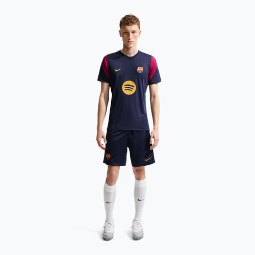 Herren-Fußballtrikot Nike FC Barcelona Strike Soccer Dri-Fit blackened blue/noble red/mineral yellow