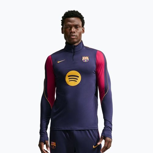 Herren-Fußballtrikot Nike FC Barcelona Strike Soccer Drill Top blackened blue/mineral yellow