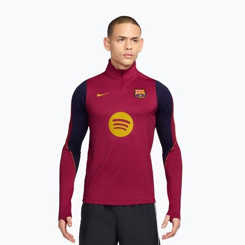 Herren-Fußballtrikot Nike FC Barcelona Strike Soccer Drill Top noble red/mineral yellow/mineral yellow
