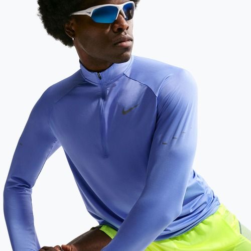 Laufsweatshirt für Herren Nike Stride 1/4 Zip Dri-Fit royal pulse