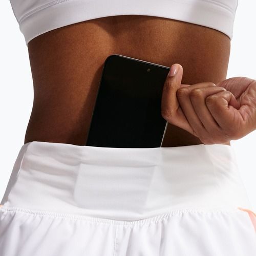Damen-Laufshorts Nike Tempo Swoosh Dri-Fit Mid-Rise Brief-Lined white/orange pulse/black