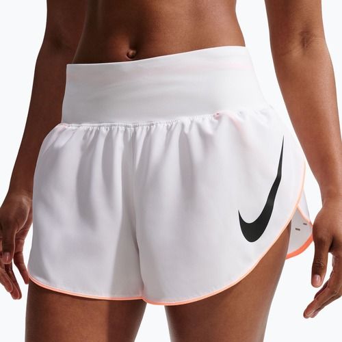 Damen-Laufshorts Nike Tempo Swoosh Dri-Fit Mid-Rise Brief-Lined white/orange pulse/black