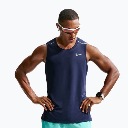 Herren-Laufshirt Nike Miler Dri-Fit midnight navy