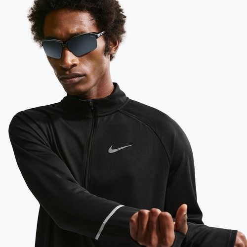 Laufsweatshirt für Herren Nike Miler Dri-Fit UV 1/2 Zip black