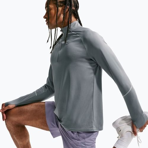Laufsweatshirt für Herren Nike Miler Dri-Fit UV 1/2 Zip smoke grey