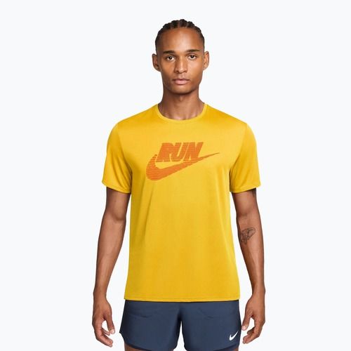 Herren-Laufshirt Nike Miler Dri-Fit UV laser orange/total orange