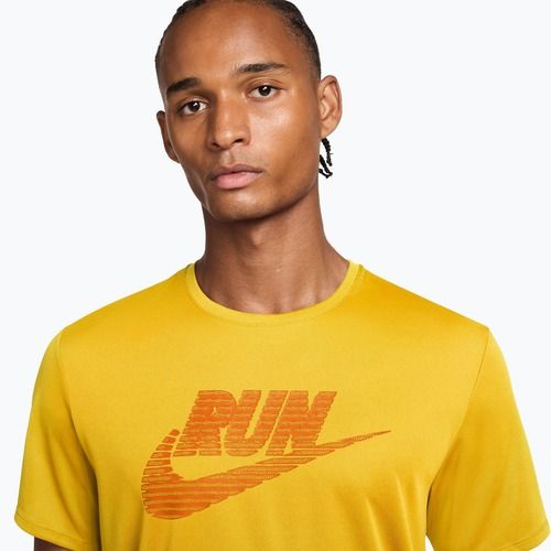 Herren-Laufshirt Nike Miler Dri-Fit UV laser orange/total orange