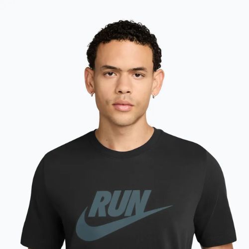 Herren-Laufshirt Nike Dri-Fit Running black/mineral slate