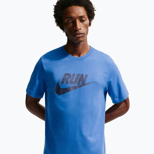 Herren-Laufshirt Nike Dri-Fit Running blue crystal/thunder blue