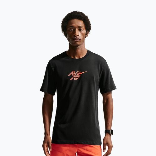 Herren-Laufshirt Nike AeroSwift Dri-Fit black/bright crimson