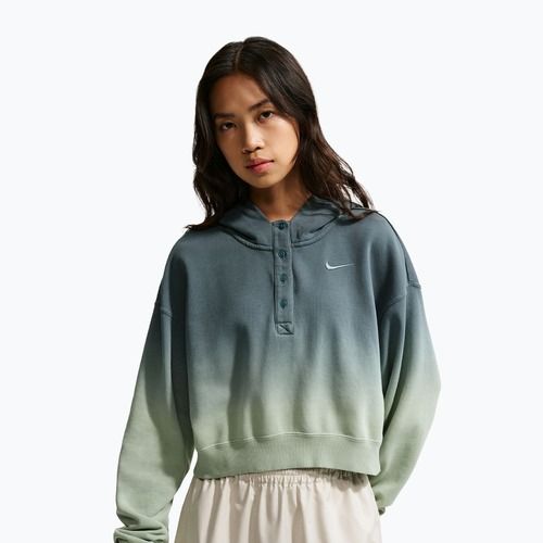Damenpullover Nike Sportswear Phoenix Fleece Oversized Henley Hoodie steam/mineral slate