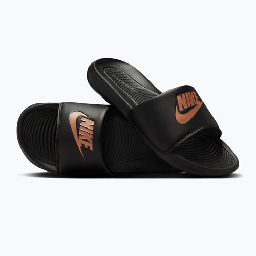 Damenbadelatschen Nike Victori One Slide black/black/metallic red bronze