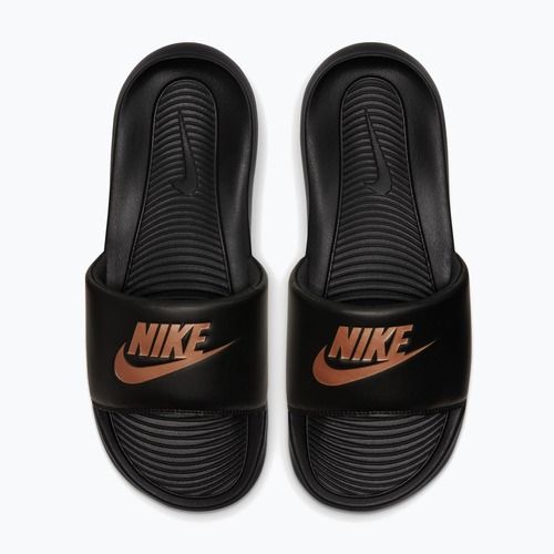 Damenbadelatschen Nike Victori One Slide black/black/metallic red bronze