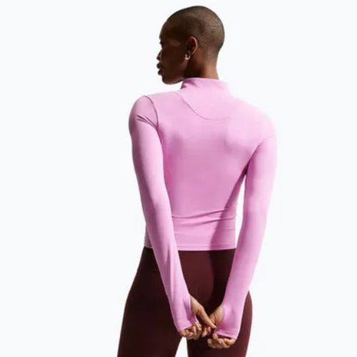 Damen-Trainingssweatshirt Nike Zenvy Dri-Fit Full Zip light magenta/white