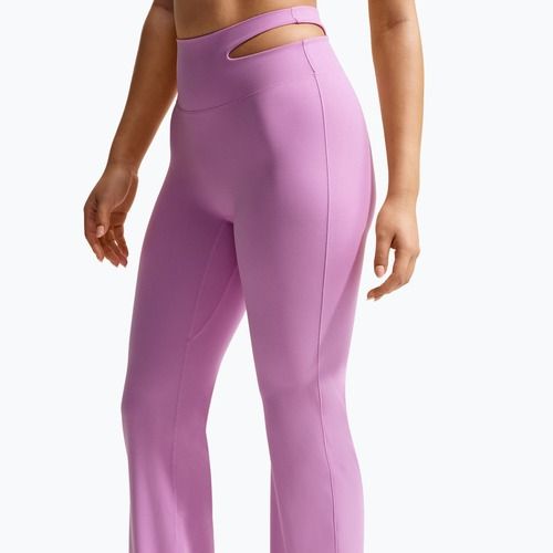 Damen-Trainingshose Nike Zenvy High-Waisted Flared light magenta/white