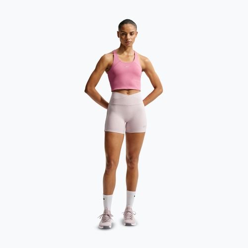 Damen-Laufshirt Nike Tempo Medium Support Cropped Sports Bra peony