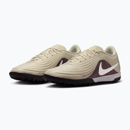 Herren-Fußballschuhe Nike United Tiempo Maestro Academy TF fossil/burgundy crush/metallic silver