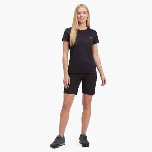 Damen-Trekking-T-Shirt KADVA TrailCore atmungsaktiv schwarz
