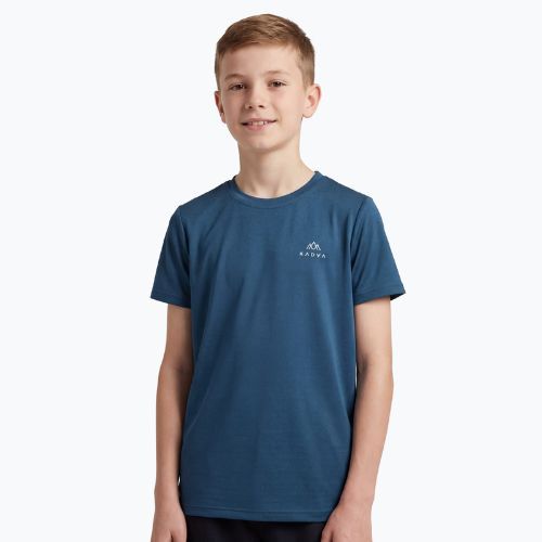 Kinder-Trekking-T-Shirt KADVA TrailCore atmungsaktiv marineblau