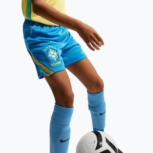 Kinder-Fußballshorts Nike Brazil 2026 Stadium Home Soccer Replica light photo blue/light mint/white