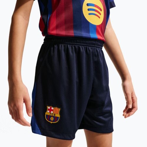 Kinder-Fußballshorts Nike FC Barcelona Dri-Fit Stadium Home blackened blue/mineral yellow