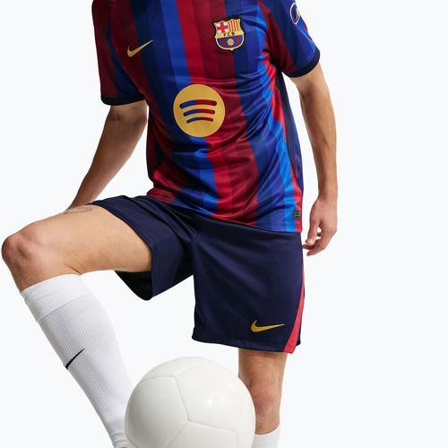 Herren-Fußballshorts Nike FC Barcelona Dri-Fit Stadium Home blackened blue/mineral yellow
