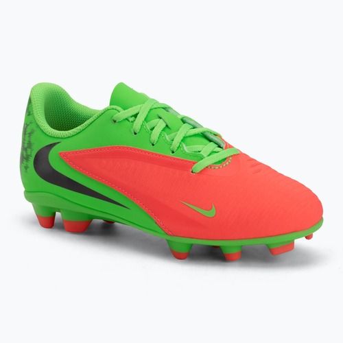 Kinder-Fußballschuhe Nike Jr. Phantom 6 Club Erling Haaland MG hot punch/green strike/black