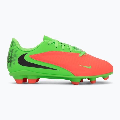 Kinder-Fußballschuhe Nike Jr. Phantom 6 Club Erling Haaland MG hot punch/green strike/black