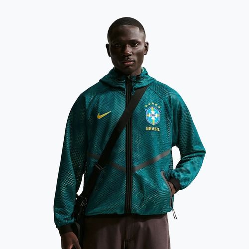 Herren Fußballjacke Nike Brazil Soccer Anthem geode teal/light mint/midwest gold