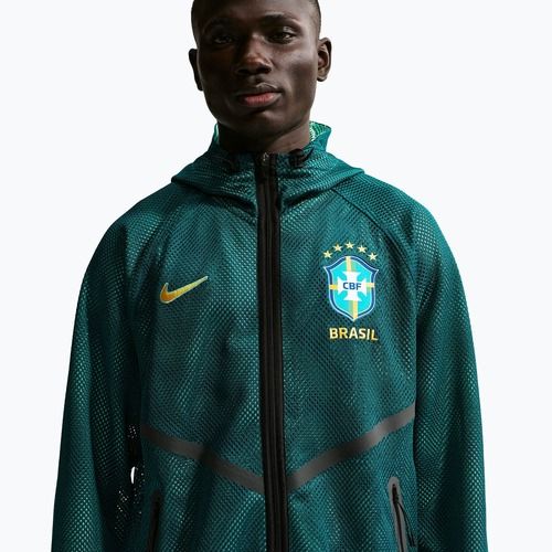 Herren Fußballjacke Nike Brazil Soccer Anthem geode teal/light mint/midwest gold