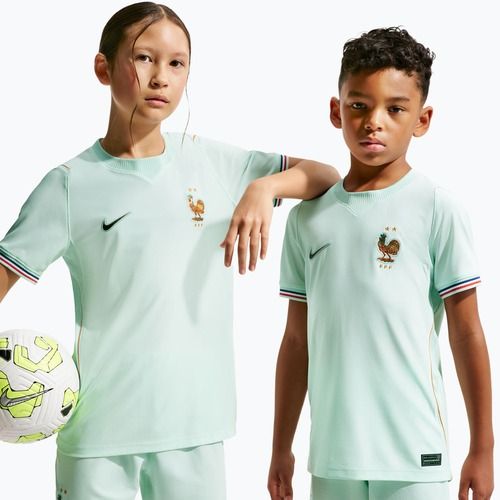 Kinder-Fußballtrikot Nike FFF 2026 Stadium Away igloo/monarch/monarch