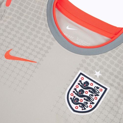 Kinder-Fußballtrikot Nike England Pre-Match pewter grey/bright crimson