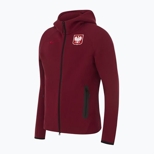 Herren-Fußballtrikot Nike Tech Fleece Poland Full Zip Hoodie team red