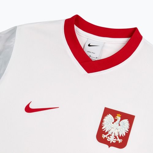 Kinder-Fußballtrikot Nike Dri-Fit Poland Home 2026 white/field silver